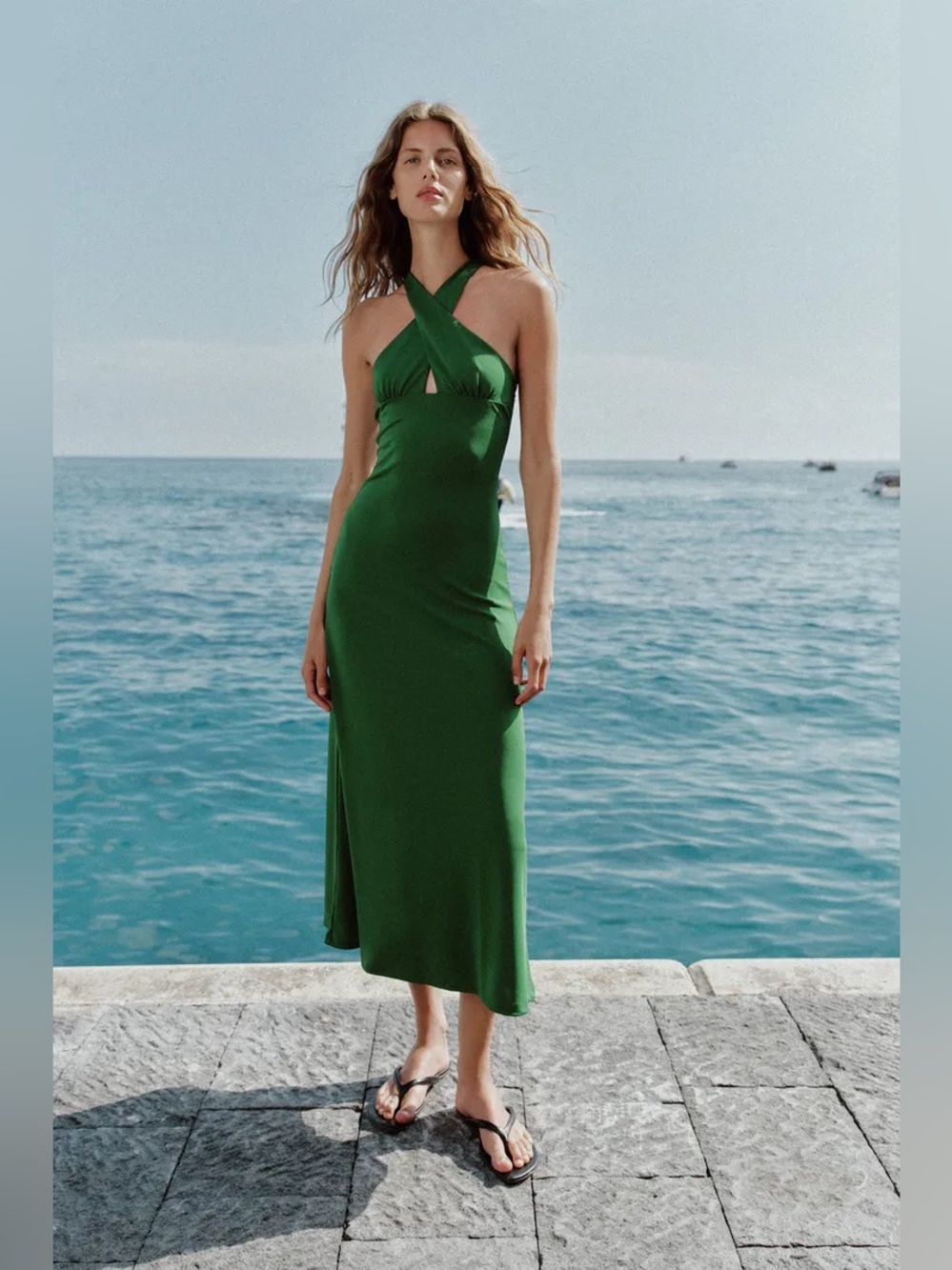 ZARA FLOWY WRAP DRESS